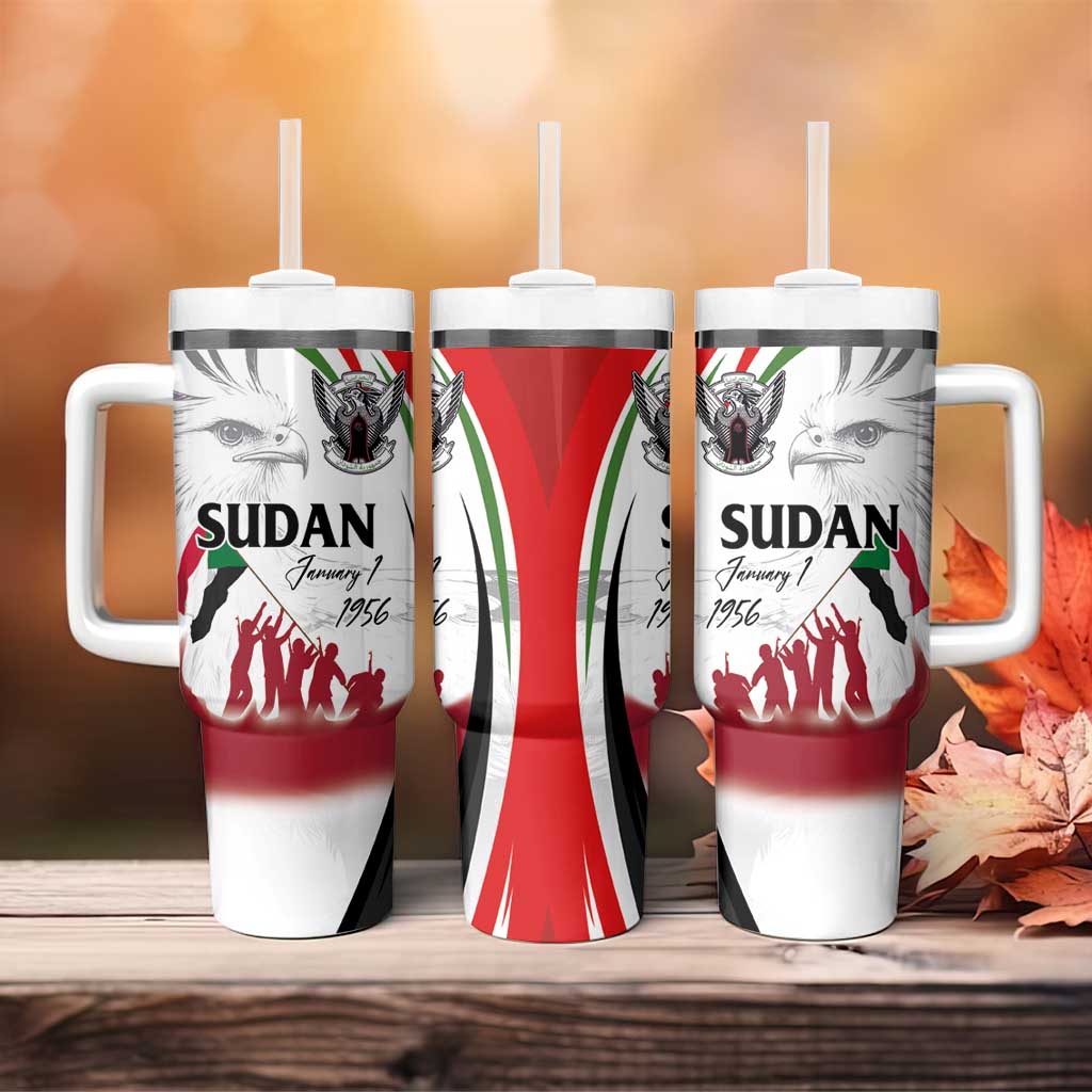 Happy Independence of Sudan Tumbler With Handle Soldiers Fight for Homeland - Victory is ours LT03