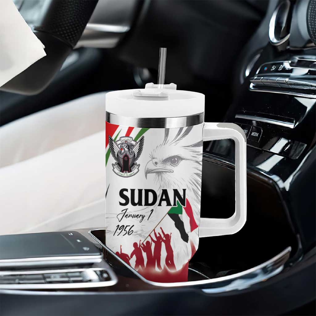 Happy Independence of Sudan Tumbler With Handle Soldiers Fight for Homeland - Victory is ours LT03