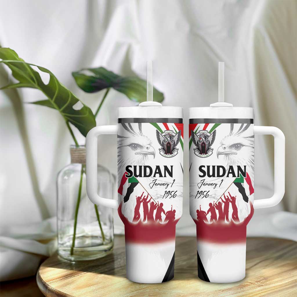 Happy Independence of Sudan Tumbler With Handle Soldiers Fight for Homeland - Victory is ours LT03