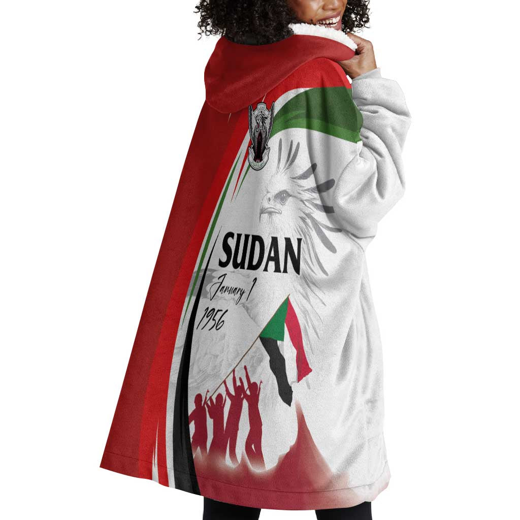 Happy Independence of Sudan Wearable Blanket Hoodie Soldiers Fight for Homeland - Victory is ours LT03