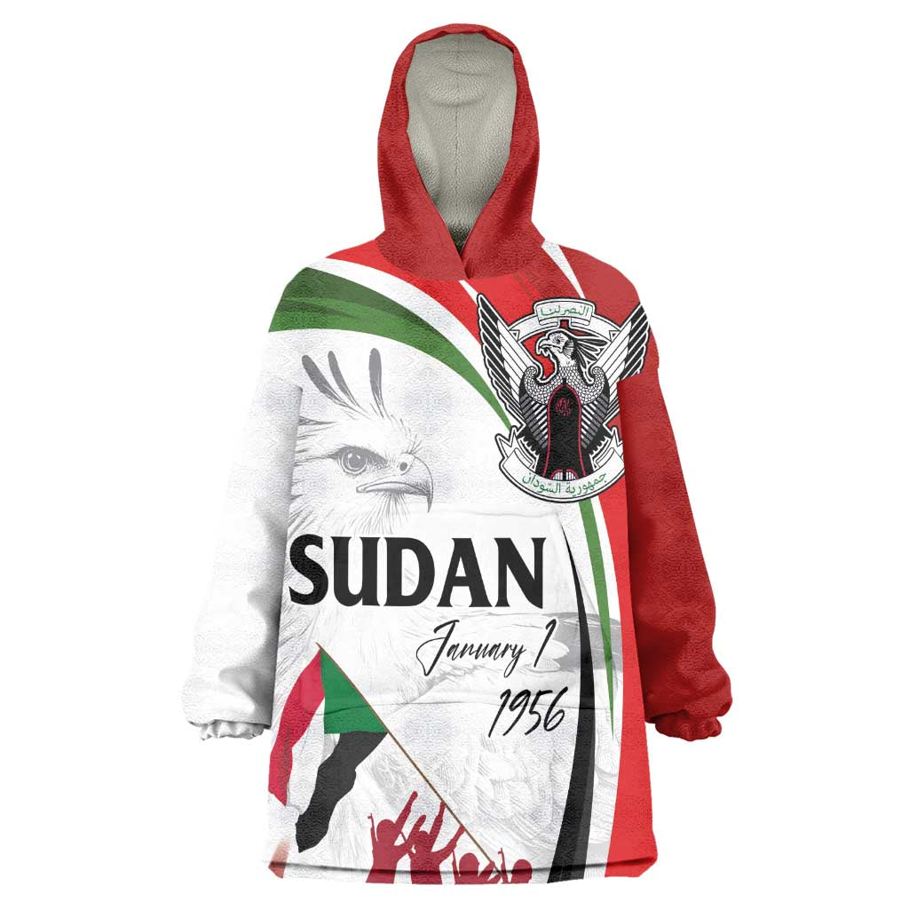 Happy Independence of Sudan Wearable Blanket Hoodie Soldiers Fight for Homeland - Victory is ours LT03