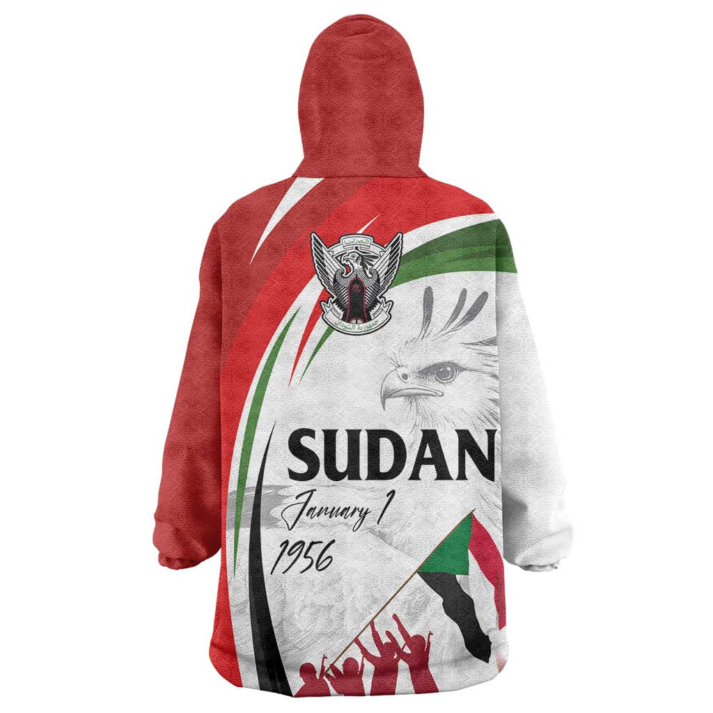 Happy Independence of Sudan Wearable Blanket Hoodie Soldiers Fight for Homeland - Victory is ours LT03