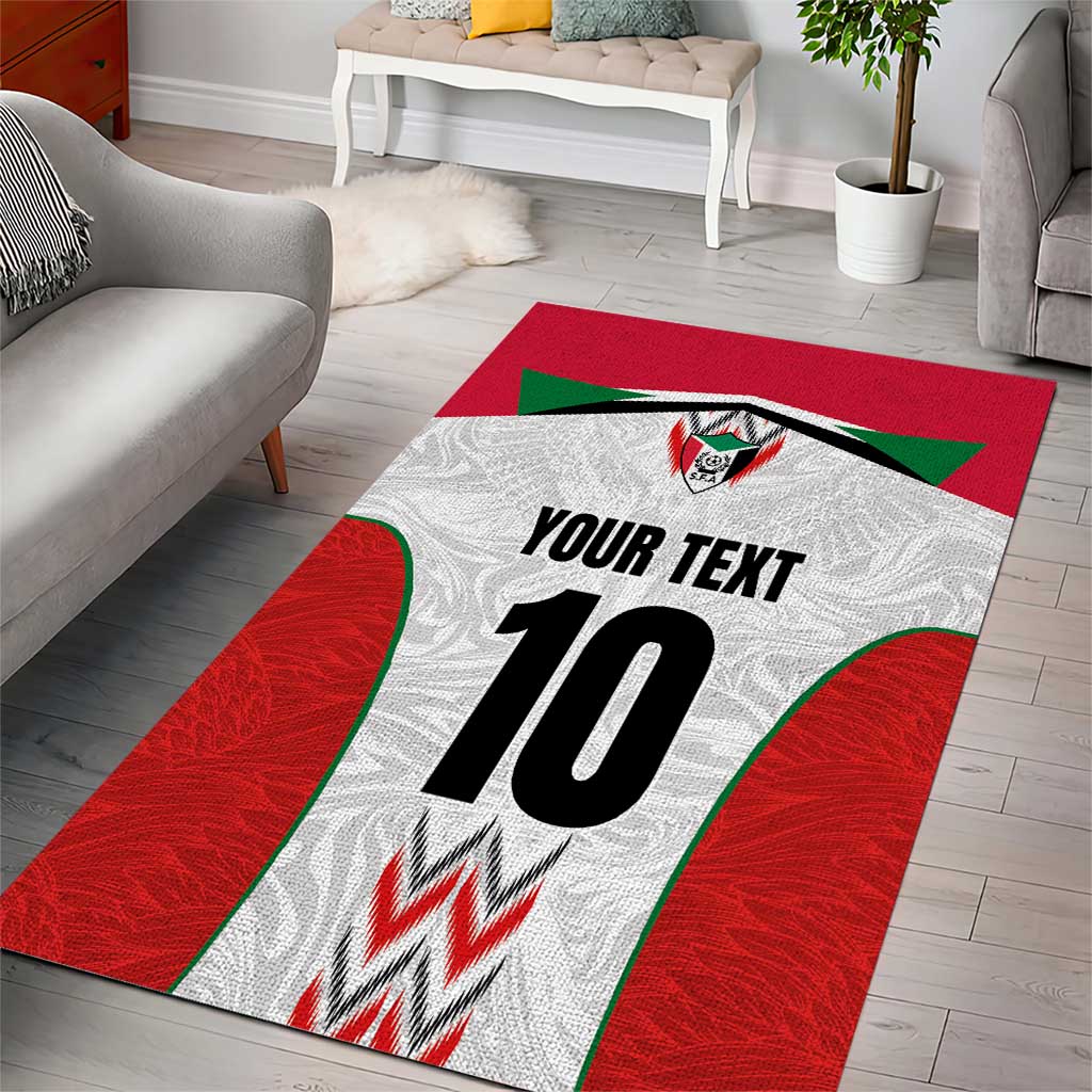 Custom Sudan Football Area Rug Wings of Victory - Go Falcons of Jediane LT03