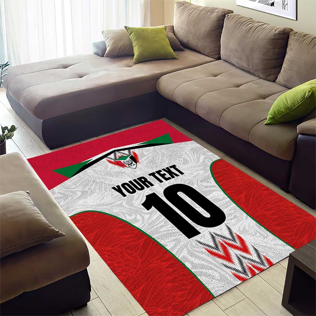 Custom Sudan Football Area Rug Wings of Victory - Go Falcons of Jediane LT03