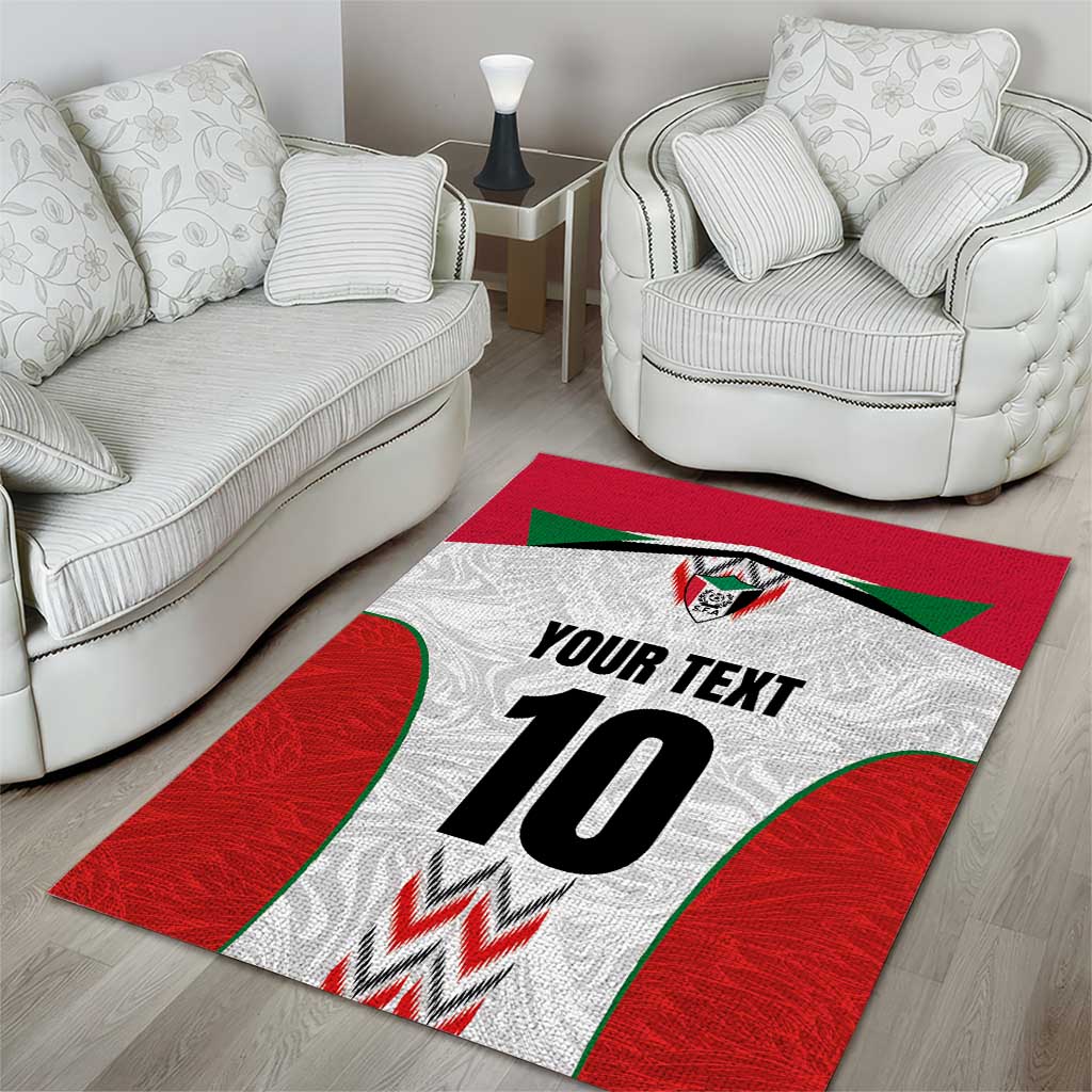Custom Sudan Football Area Rug Wings of Victory - Go Falcons of Jediane LT03