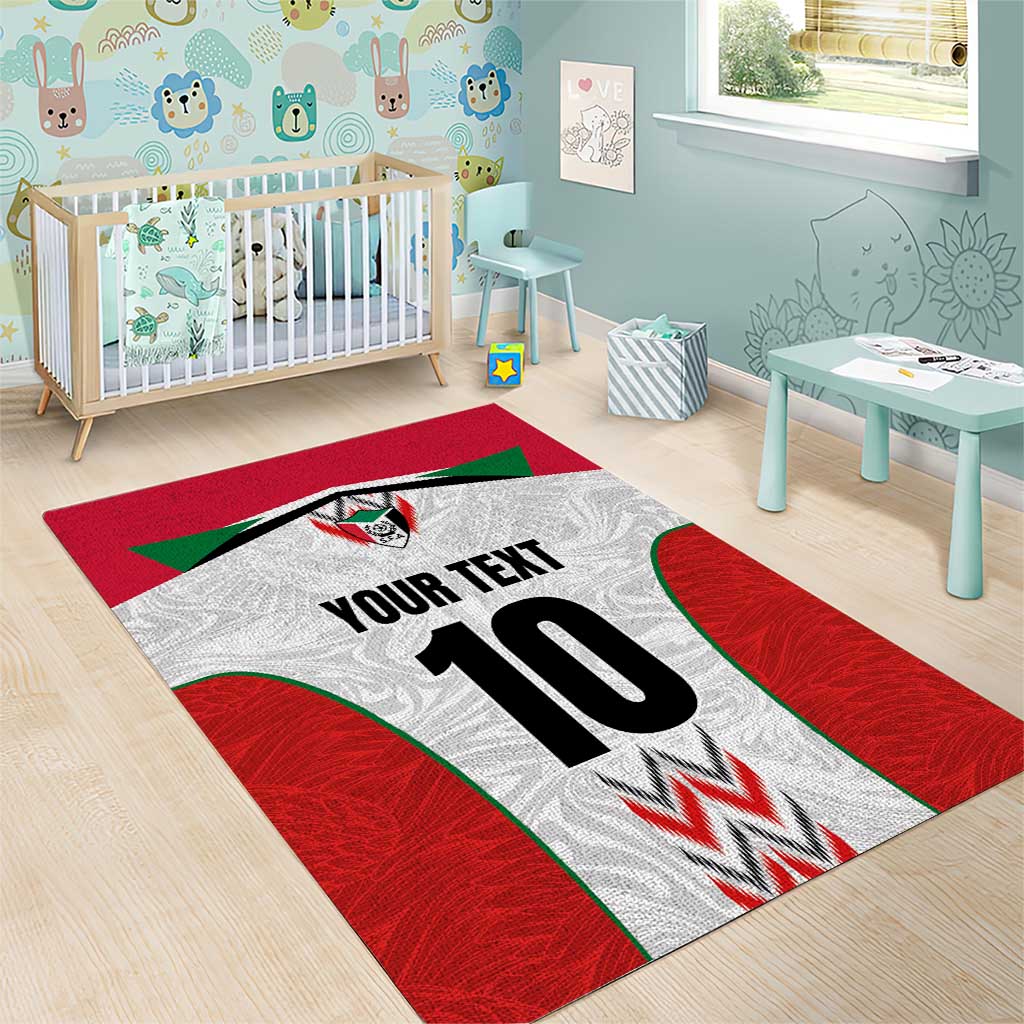 Custom Sudan Football Area Rug Wings of Victory - Go Falcons of Jediane LT03