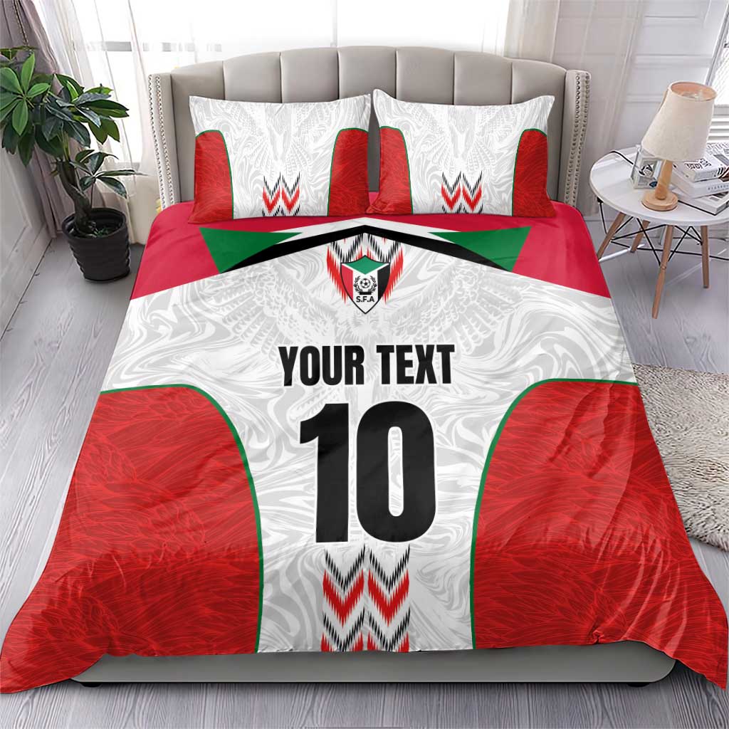 Custom Sudan Football Bedding Set Wings of Victory - Go Falcons of Jediane LT03
