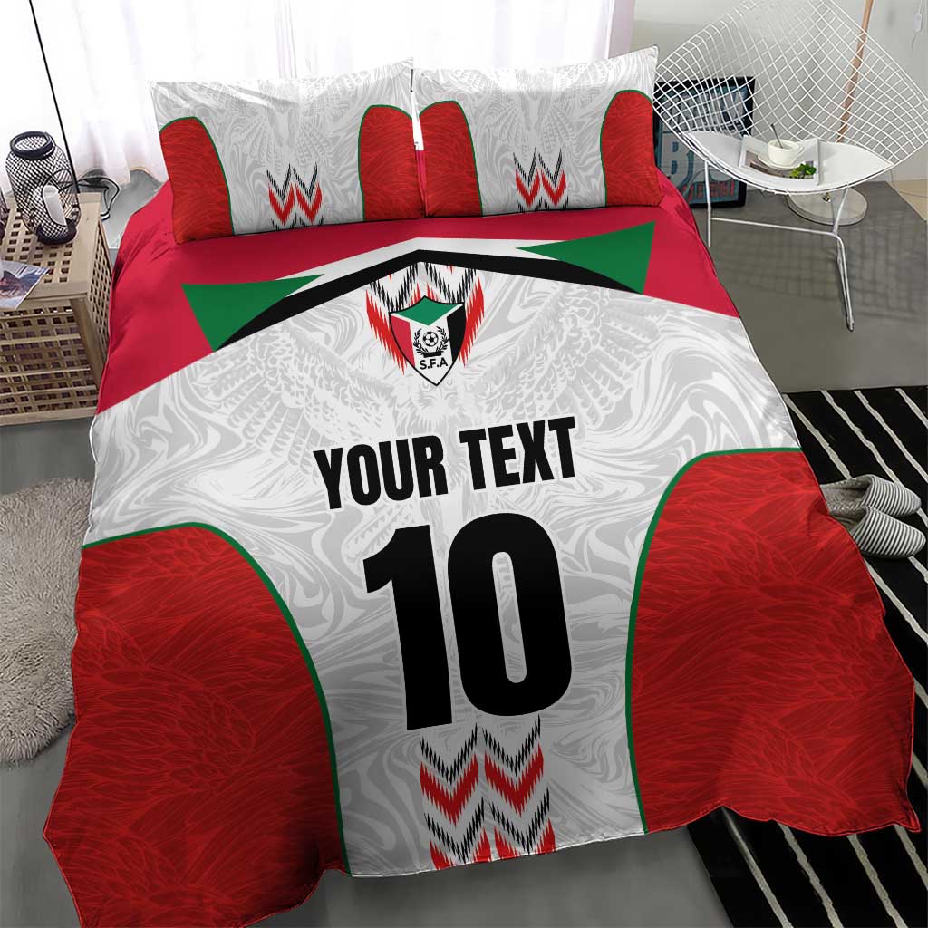 Custom Sudan Football Bedding Set Wings of Victory - Go Falcons of Jediane LT03