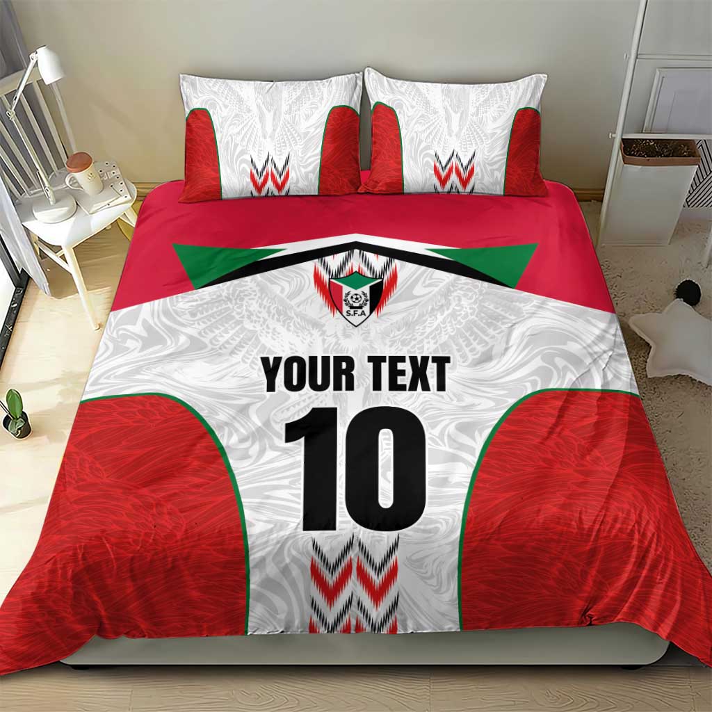 Custom Sudan Football Bedding Set Wings of Victory - Go Falcons of Jediane LT03