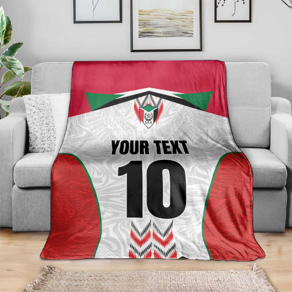Custom Sudan Football Blanket Wings of Victory - Go Falcons of Jediane LT03