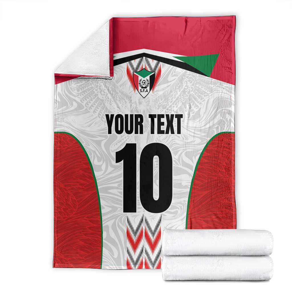 Custom Sudan Football Blanket Wings of Victory - Go Falcons of Jediane LT03