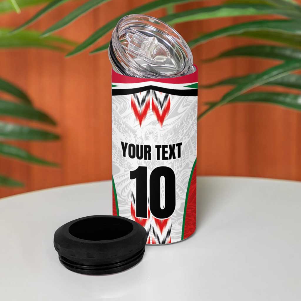 Custom Sudan Football 4 in 1 Can Cooler Tumbler Wings of Victory - Go Falcons of Jediane LT03