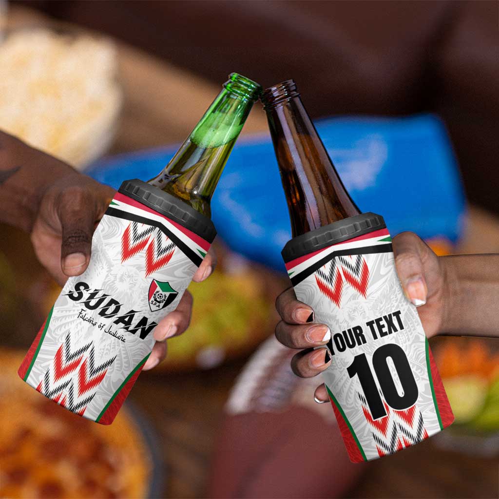 Custom Sudan Football 4 in 1 Can Cooler Tumbler Wings of Victory - Go Falcons of Jediane LT03