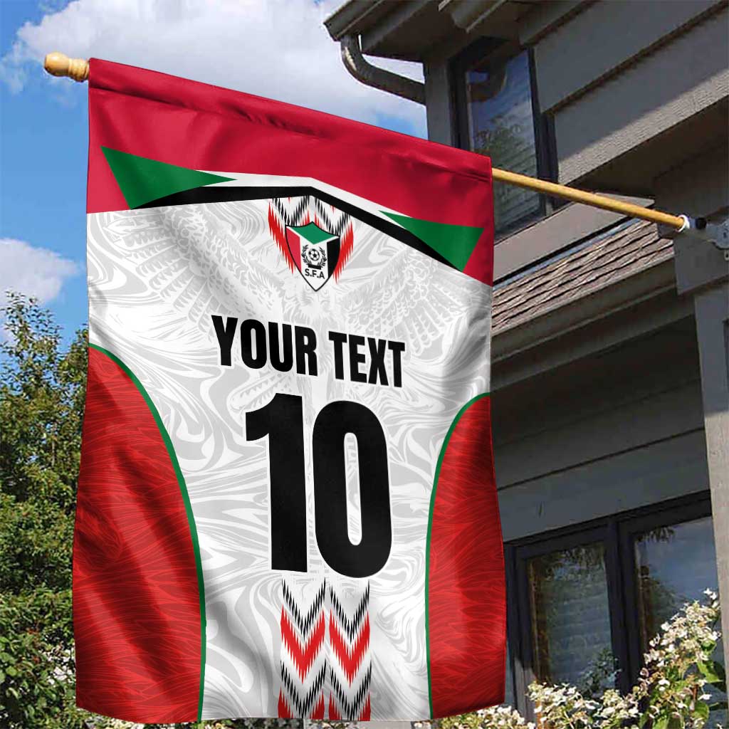 Custom Sudan Football Garden Flag Wings of Victory - Go Falcons of Jediane LT03