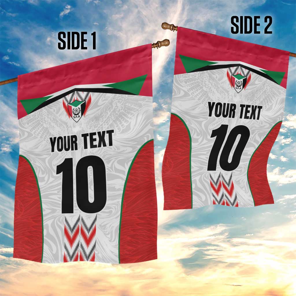Custom Sudan Football Garden Flag Wings of Victory - Go Falcons of Jediane LT03