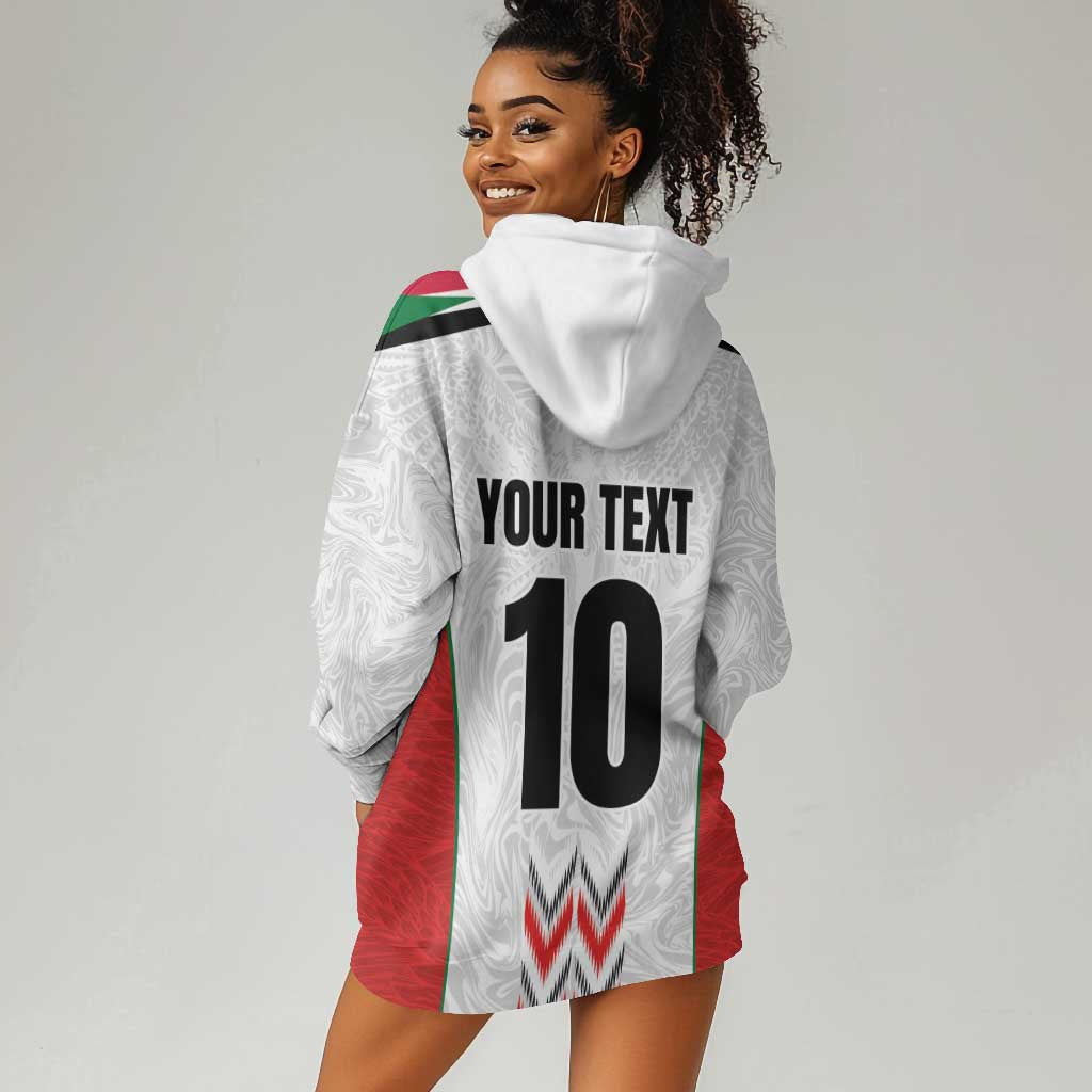 Custom Sudan Football Hoodie Dress Wings of Victory - Go Falcons of Jediane LT03