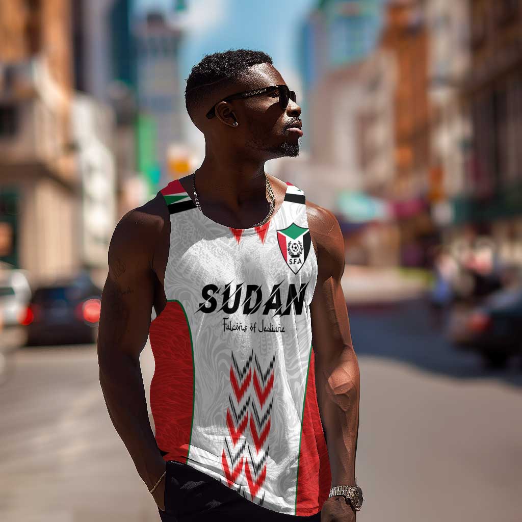 Custom Sudan Football Men Tank Top Wings of Victory - Go Falcons of Jediane LT03