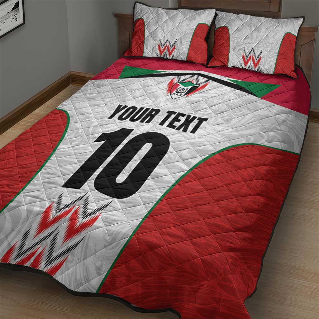 Custom Sudan Football Quilt Bed Set Wings of Victory - Go Falcons of Jediane LT03