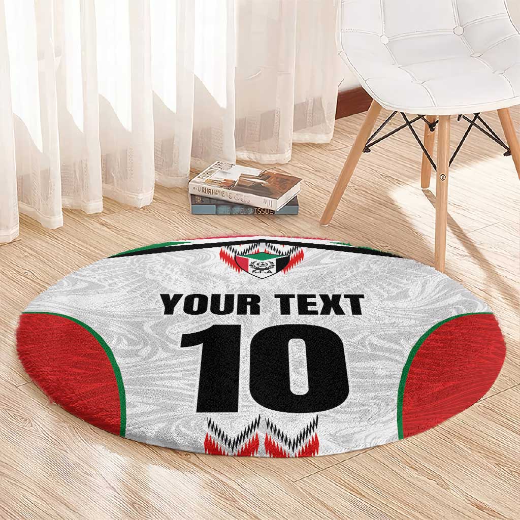 Custom Sudan Football Round Carpet Wings of Victory - Go Falcons of Jediane LT03