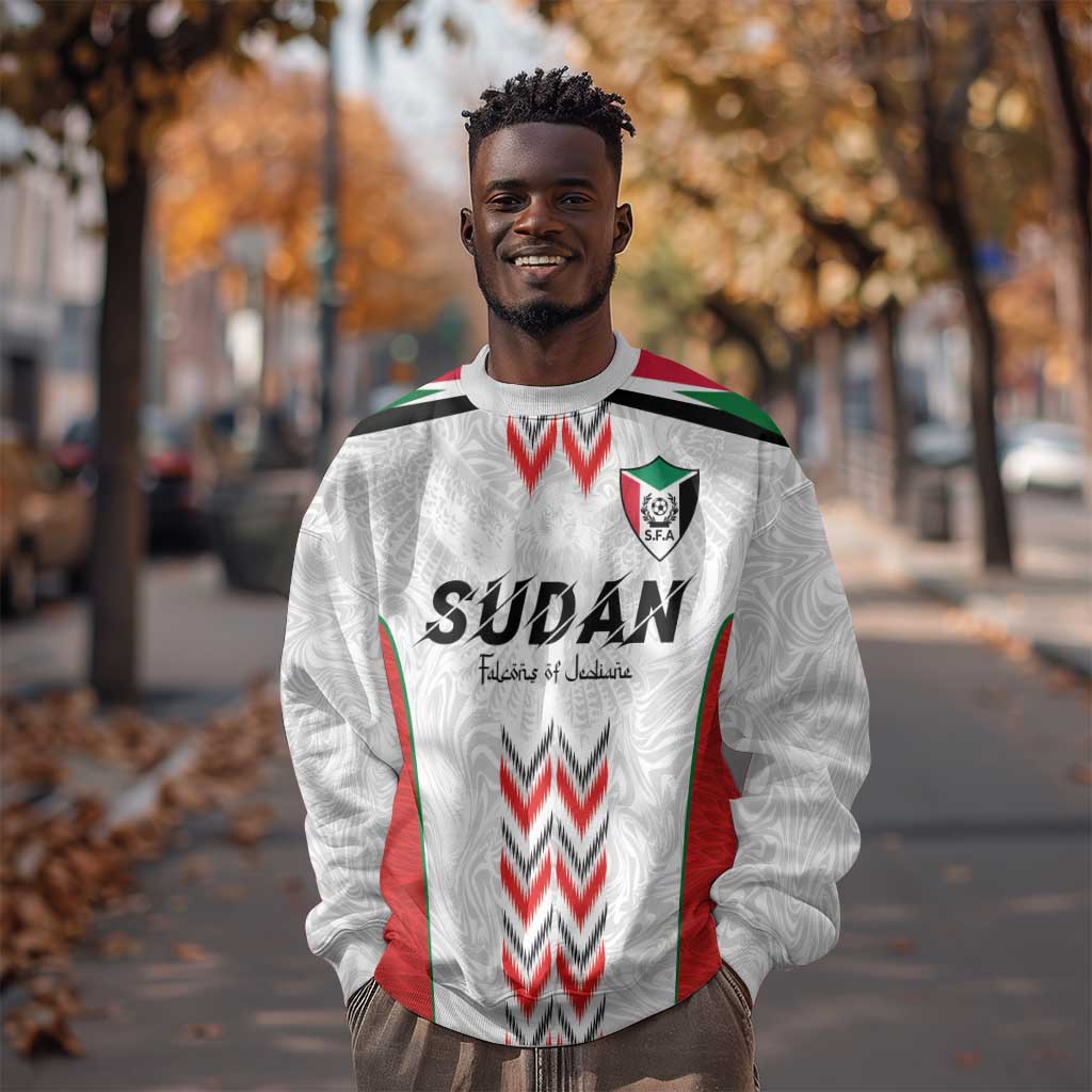 Custom Sudan Football Sweatshirt Wings of Victory - Go Falcons of Jediane LT03