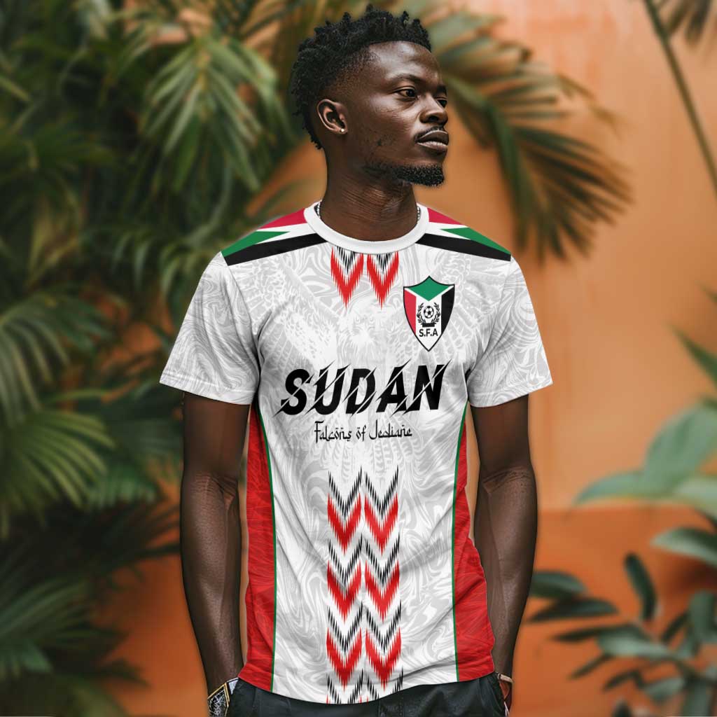 Custom Sudan Football T shirt Wings of Victory - Go Falcons of Jediane LT03