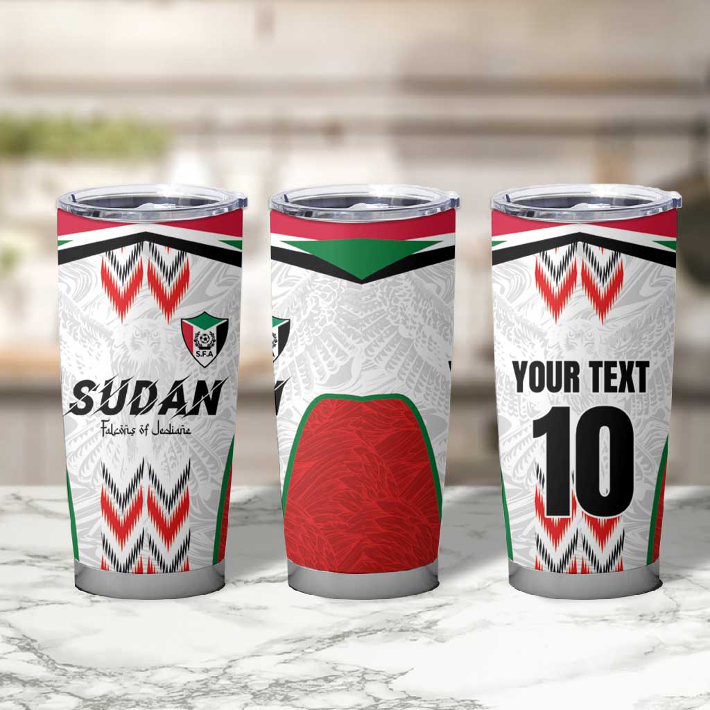 Custom Sudan Football Tumbler Cup Wings of Victory - Go Falcons of Jediane LT03