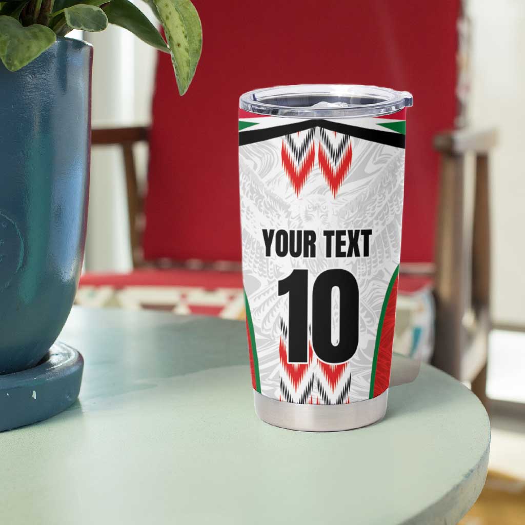 Custom Sudan Football Tumbler Cup Wings of Victory - Go Falcons of Jediane LT03
