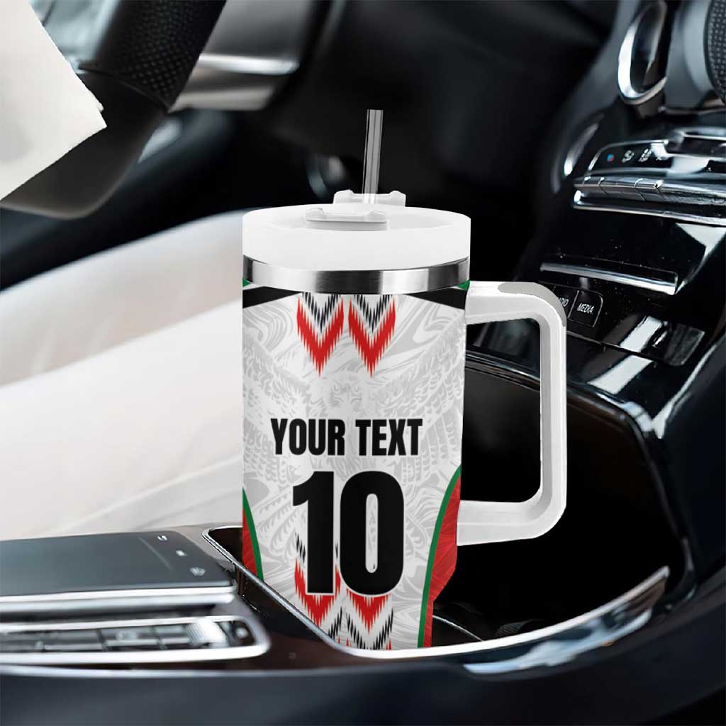 Custom Sudan Football Tumbler With Handle Wings of Victory - Go Falcons of Jediane LT03