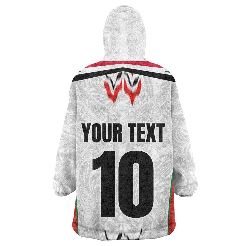 Custom Sudan Football Wearable Blanket Hoodie Wings of Victory - Go Falcons of Jediane LT03