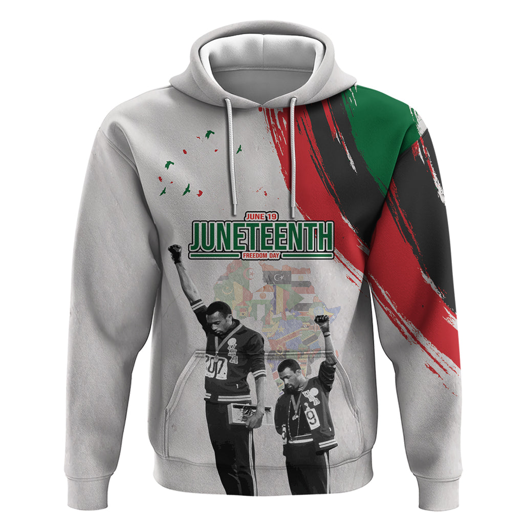 Personalized Juneteenth Freedom Day Hoodie 1968 Black Power Salute LT03