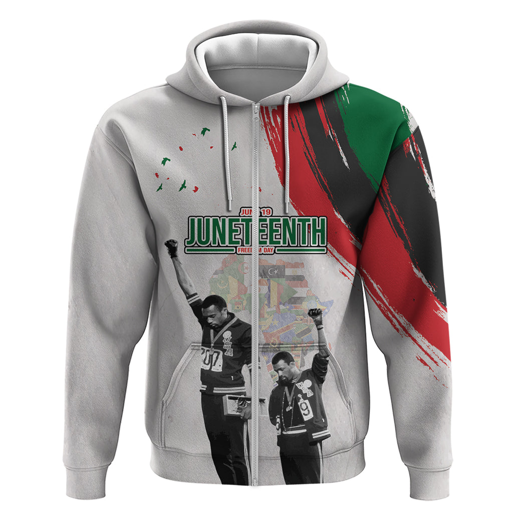 Personalized Juneteenth Freedom Day Hoodie 1968 Black Power Salute LT03