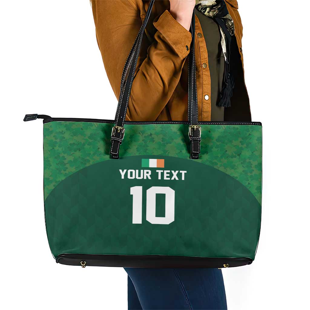 Custom Ireland Rugby Go Shamrocks Leather Tote Bag LT03