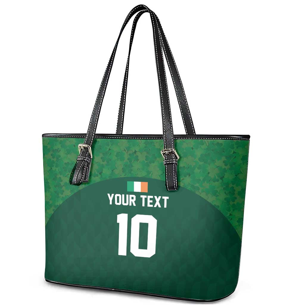 Custom Ireland Rugby Go Shamrocks Leather Tote Bag LT03