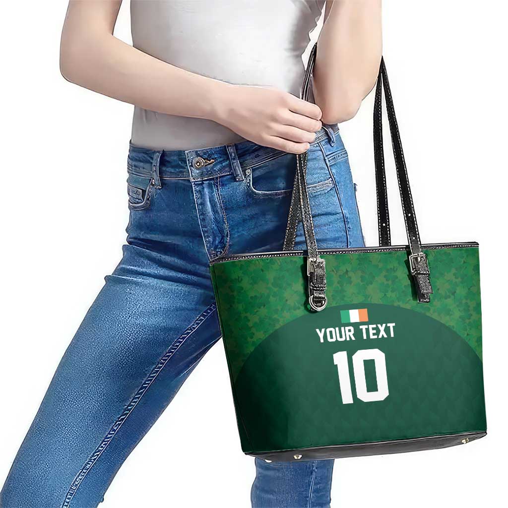 Custom Ireland Rugby Go Shamrocks Leather Tote Bag LT03