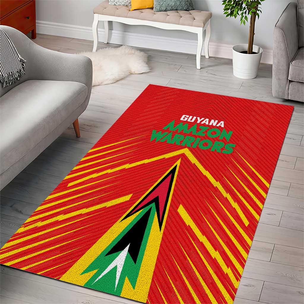 Guyana Cricket Amazon Warriors Area Rug Go Glory-Green Red Gold LT03