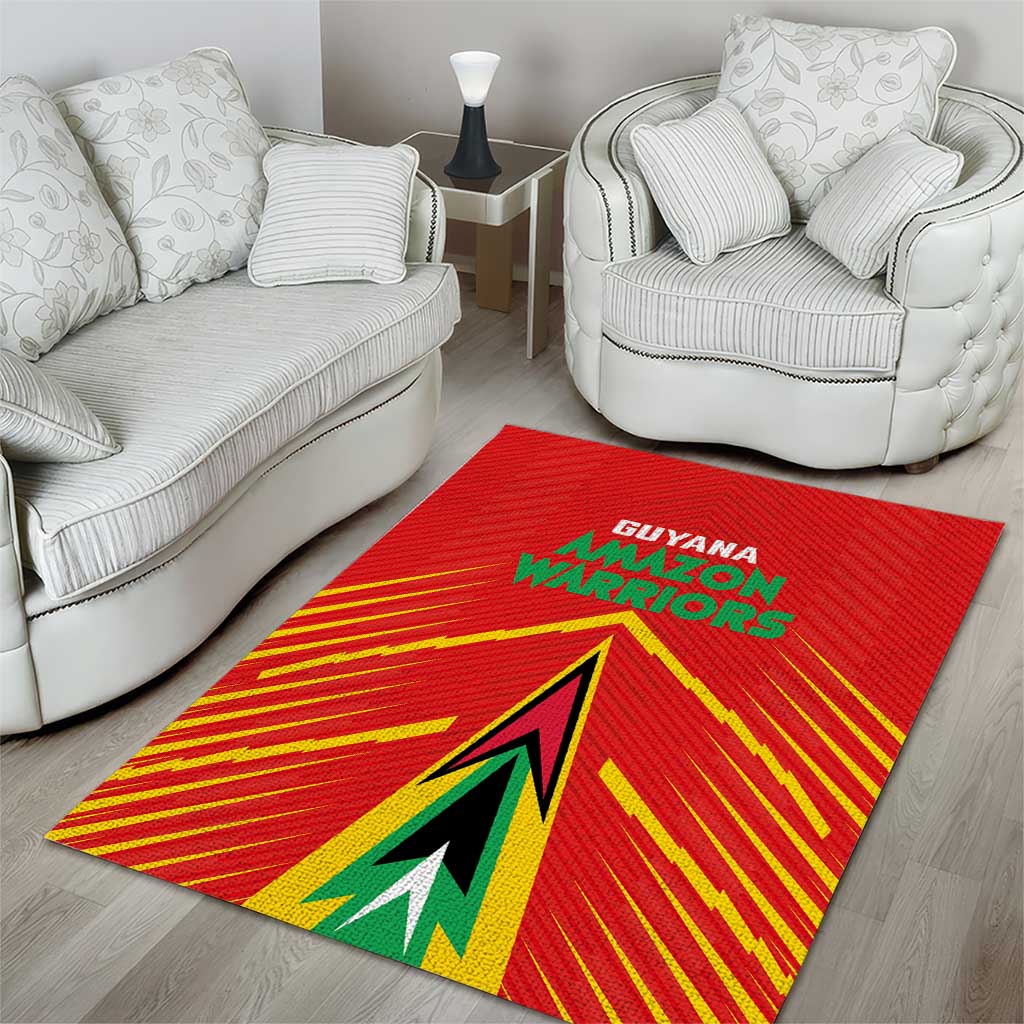 Guyana Cricket Amazon Warriors Area Rug Go Glory-Green Red Gold LT03