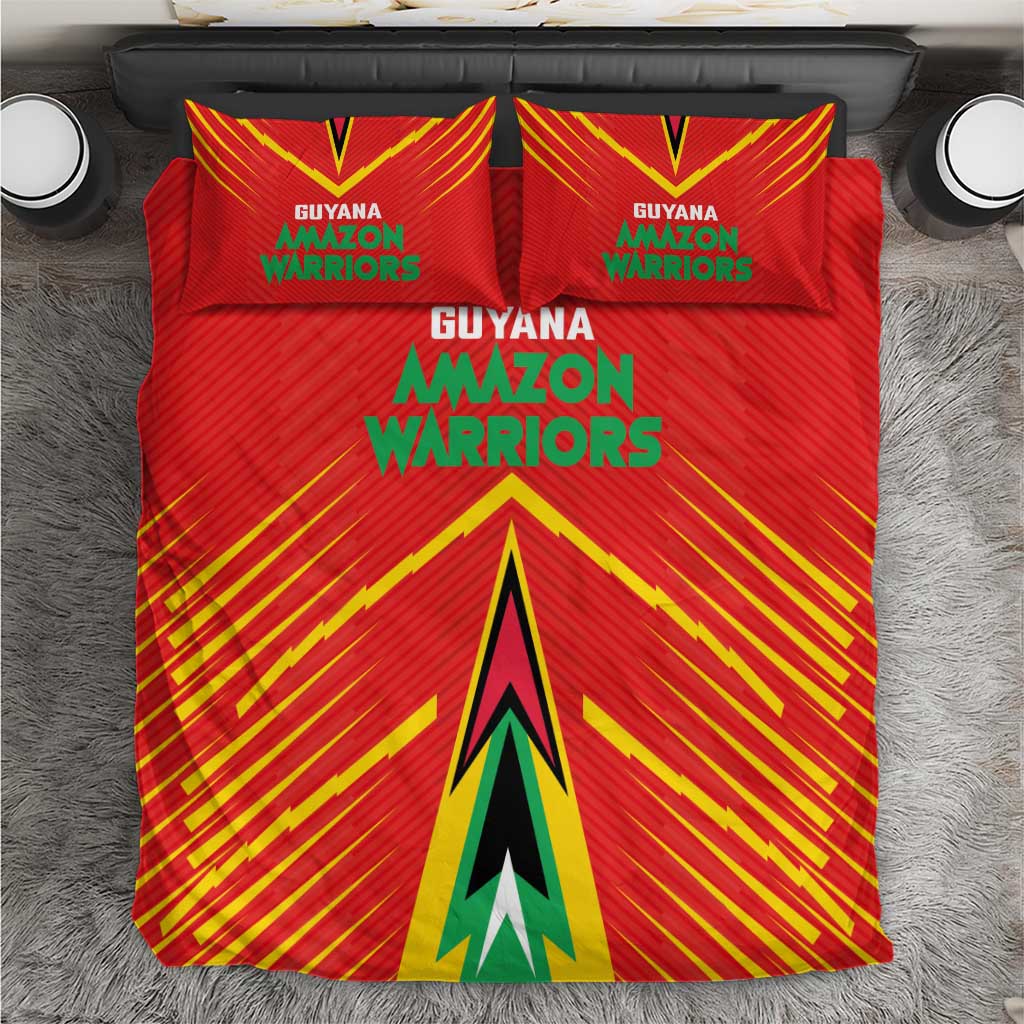 Guyana Cricket Amazon Warriors Bedding Set Go Glory-Green Red Gold LT03
