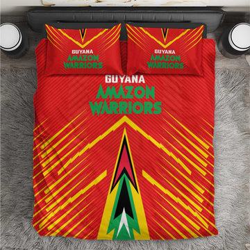 Guyana Cricket Amazon Warriors Bedding Set Go Glory-Green Red Gold LT03