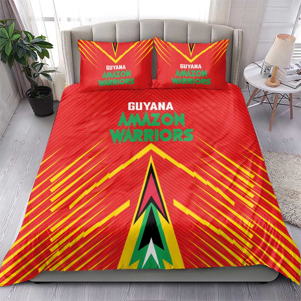 Guyana Cricket Amazon Warriors Bedding Set Go Glory-Green Red Gold LT03