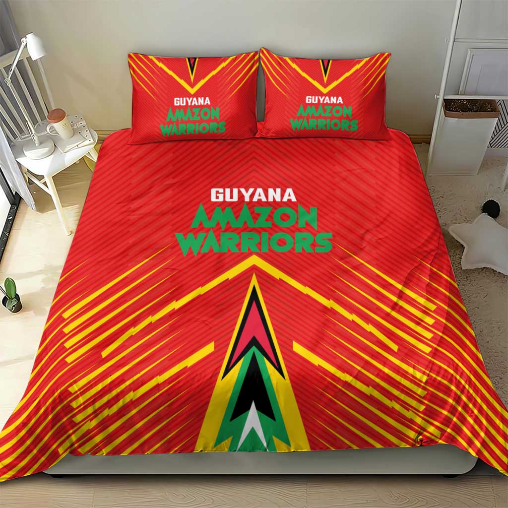 Guyana Cricket Amazon Warriors Bedding Set Go Glory-Green Red Gold LT03