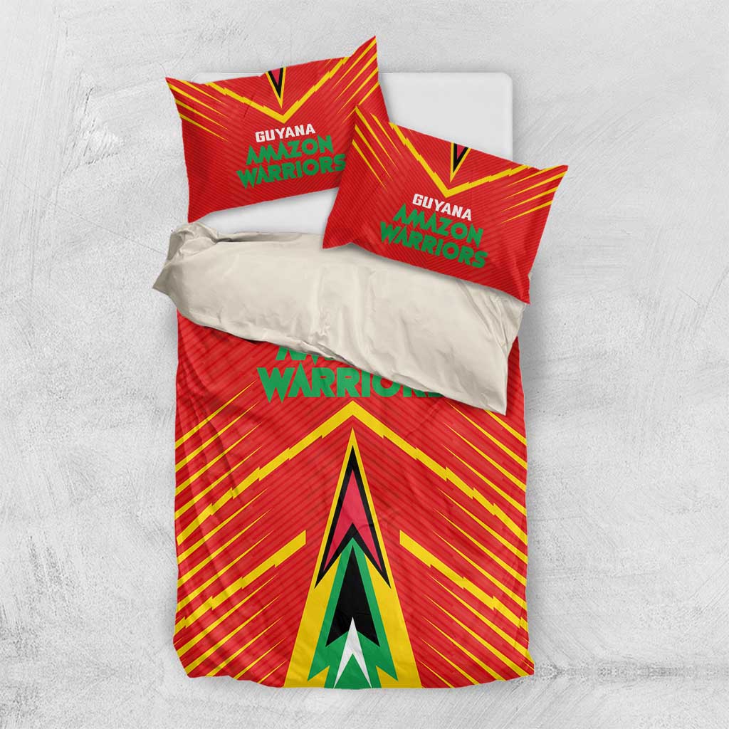 Guyana Cricket Amazon Warriors Bedding Set Go Glory-Green Red Gold LT03