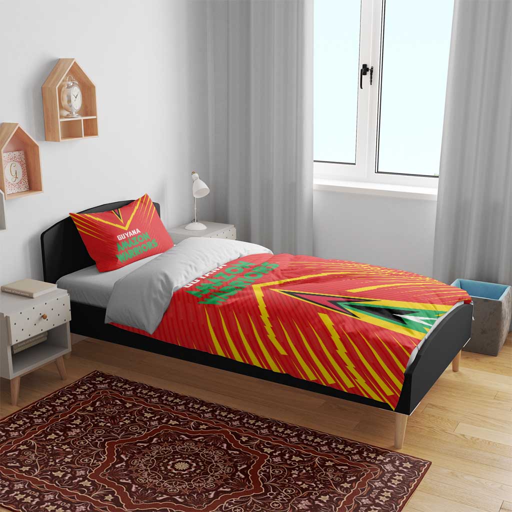 Guyana Cricket Amazon Warriors Bedding Set Go Glory-Green Red Gold LT03