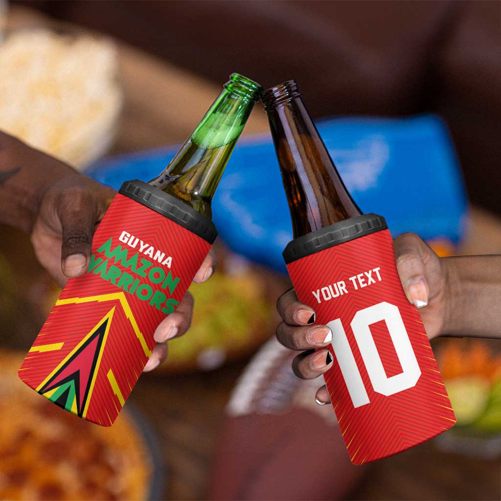 Guyana Cricket Amazon Warriors Custom 4 in 1 Can Cooler Tumbler Go Glory-Green Red Gold LT03
