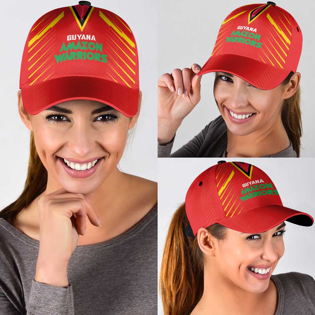 Guyana Cricket Amazon Warriors Classic Cap Green Red Gold Glory LT03