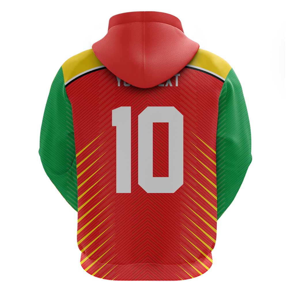 Custom Guyana Cricket Amazon Warriors Hoodie Green Red Gold Glory LT03