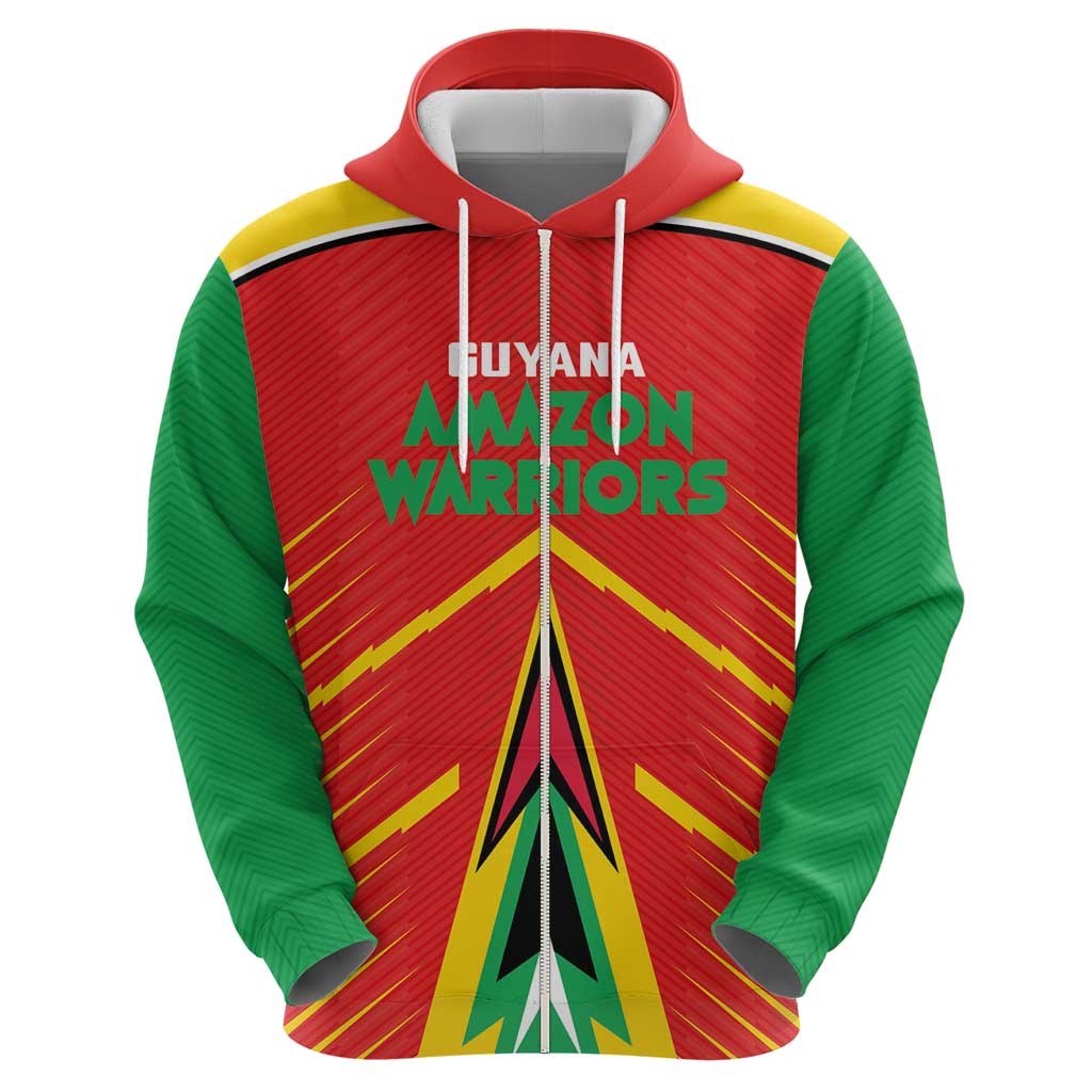 Custom Guyana Cricket Amazon Warriors Hoodie Green Red Gold Glory LT03