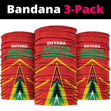 Guyana Cricket Amazon Warriors Neck Gaiter Green Red Gold Glory LT03