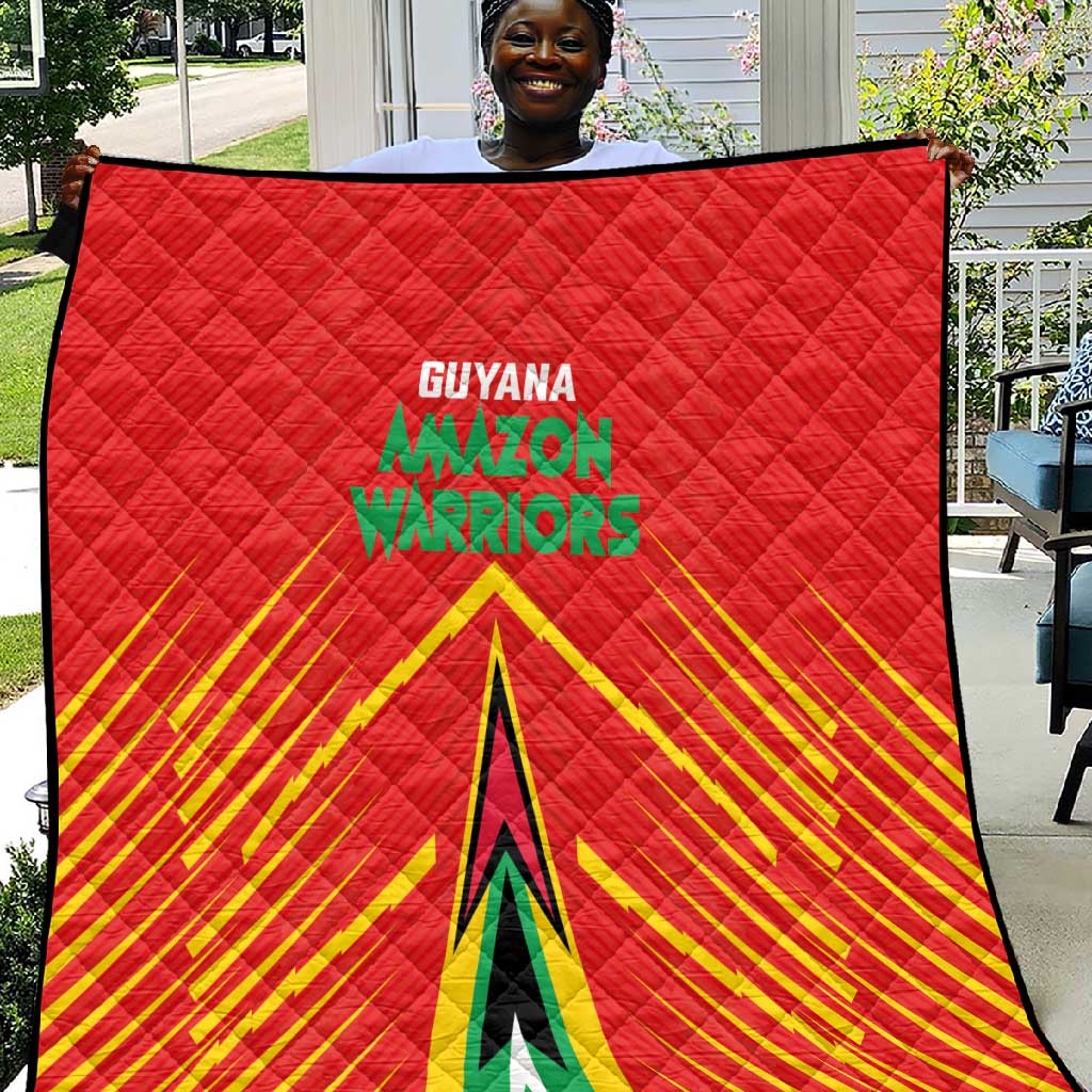 Guyana Cricket Amazon Warriors Quilt Go Glory-Green Red Gold LT03