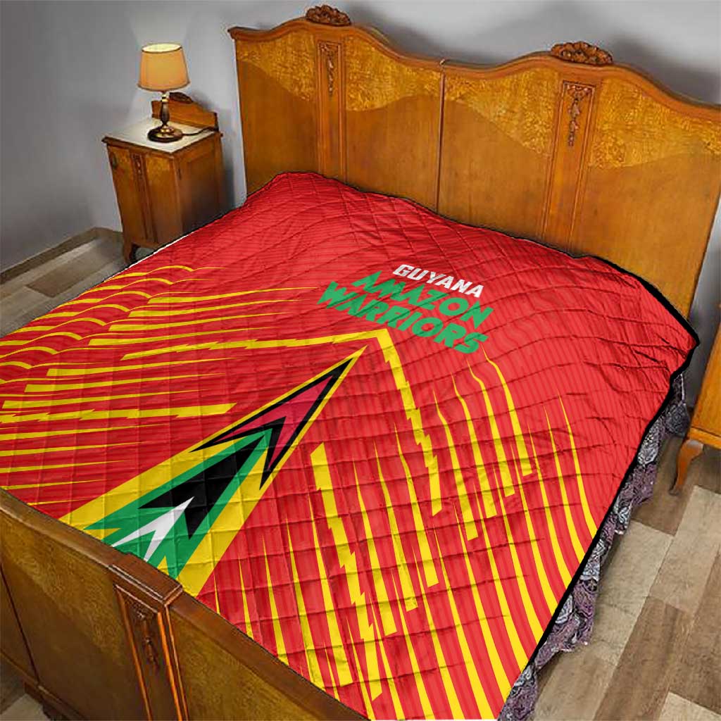 Guyana Cricket Amazon Warriors Quilt Go Glory-Green Red Gold LT03