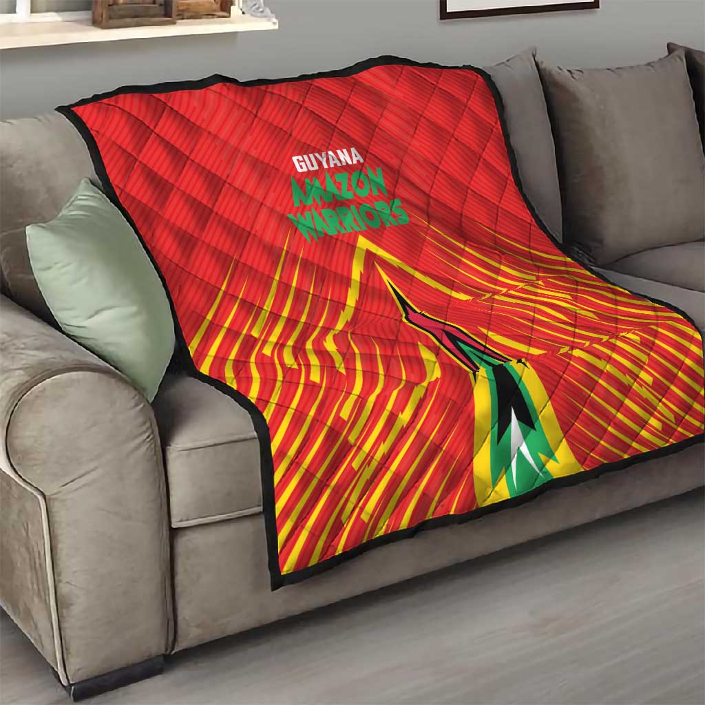 Guyana Cricket Amazon Warriors Quilt Go Glory-Green Red Gold LT03